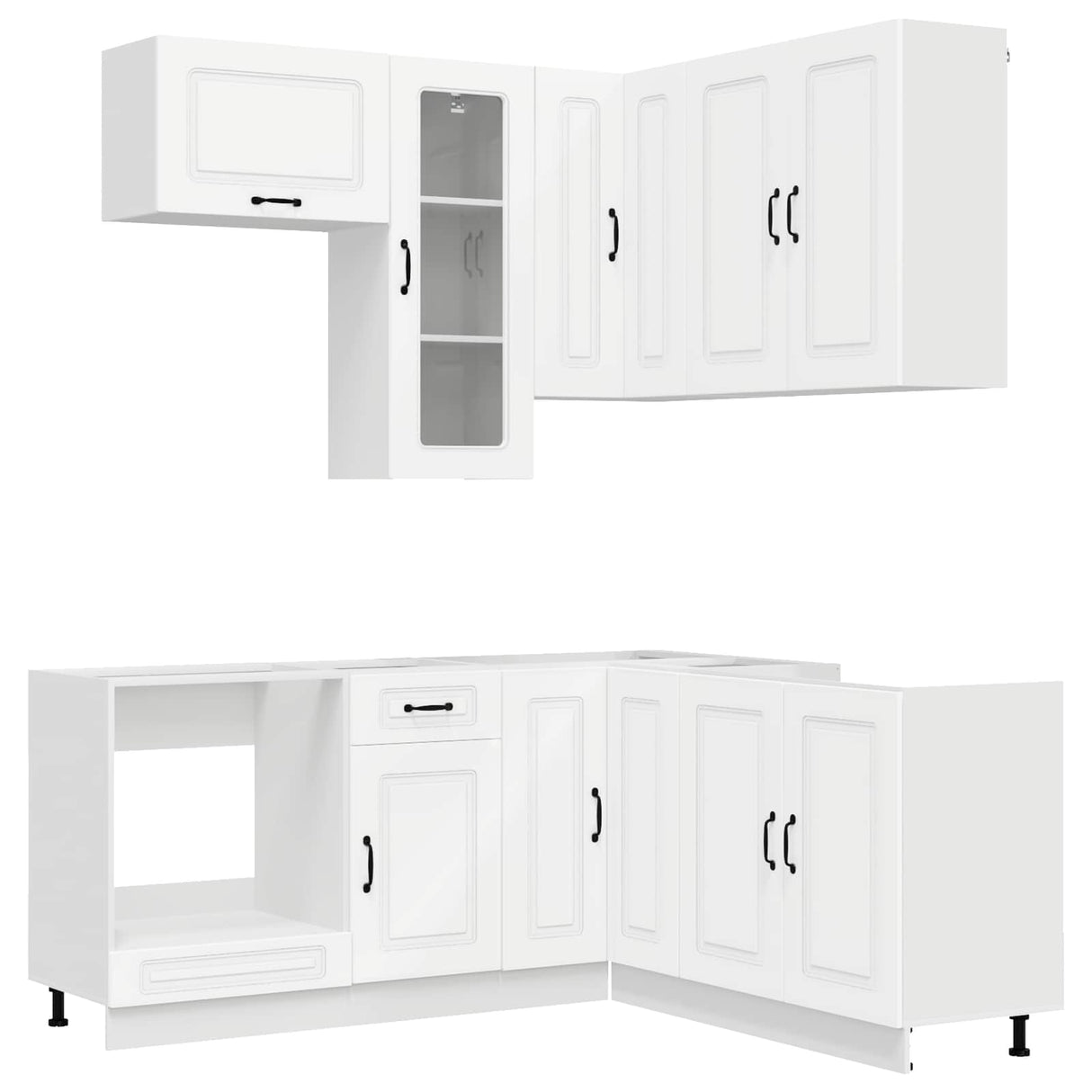 Kitchen Unit KALMAR 8 pcs White Engineered Wood