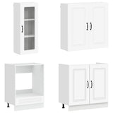 Kitchen Unit KALMAR 8 pcs White Engineered Wood