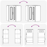 Kitchen Unit KALMAR 8 pcs White Engineered Wood - Close-Up Angle