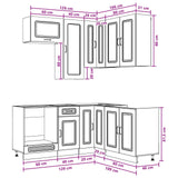 Kitchen Unit KALMAR 8 pcs White Engineered Wood - Extra Image