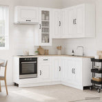 Kitchen Unit KALMAR 8 pcs High Gloss White Engineered Wood