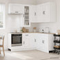 Kitchen Unit KALMAR 8 pcs High Gloss White Engineered Wood