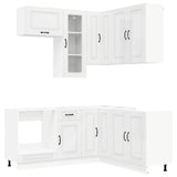 Kitchen Unit KALMAR 8 pcs High Gloss White Engineered Wood