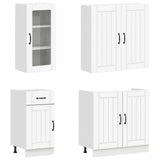 Kitchen Unit LUCCA 8 pcs White Engineered Wood
