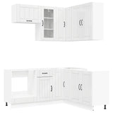 Kitchen Unit LUCCA 8 pcs High Gloss White Engineered Wood