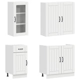 Kitchen Unit LUCCA 8 pcs High Gloss White Engineered Wood