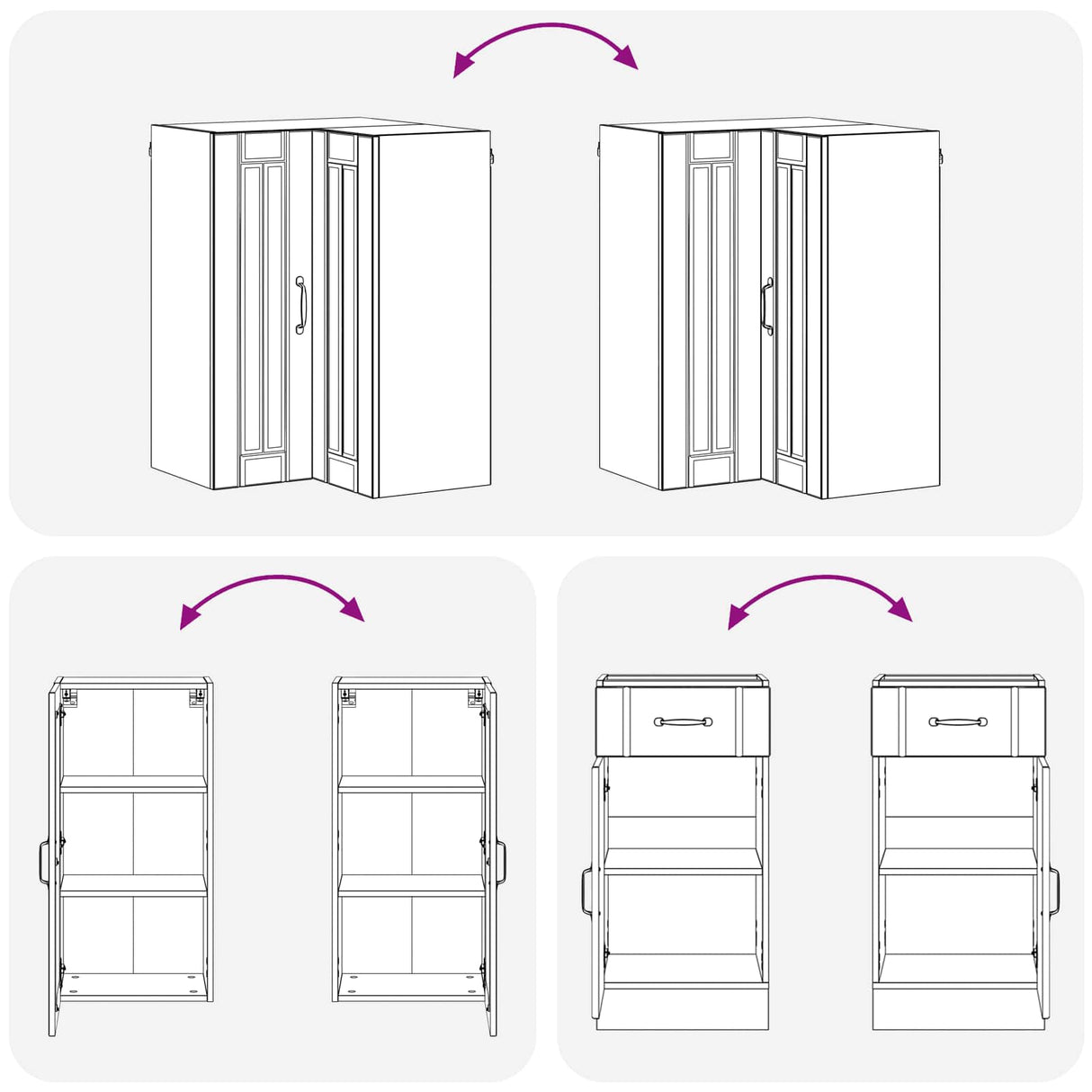 Kitchen Unit LUCCA 8 pcs High Gloss White Engineered Wood