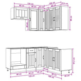 Kitchen Unit LUCCA 8 pcs High Gloss White Engineered Wood