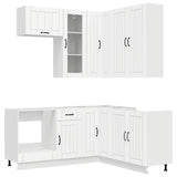 Kitchen Unit LUCCA 8 pcs White Engineered Wood