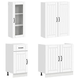 Kitchen Unit LUCCA 8 pcs White Engineered Wood