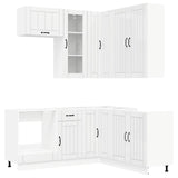 Kitchen Unit LUCCA 8 pcs High Gloss White Engineered Wood