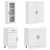 Kitchen Unit LUCCA 8 pcs High Gloss White Engineered Wood