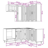 Kitchen Unit LUCCA 8 pcs High Gloss White Engineered Wood