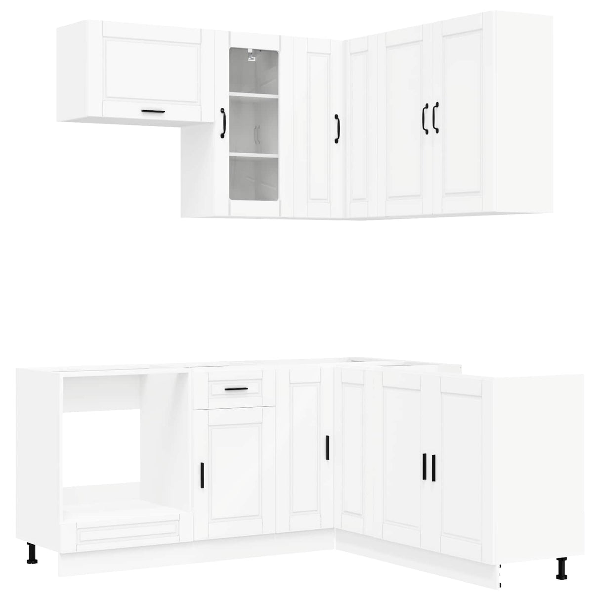 Kitchen Unit PORTO 8 pcs White Engineered Wood