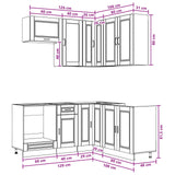 Kitchen Unit PORTO 8 pcs High Gloss White Engineered Wood