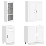 Kitchen Unit PORTO 8 pcs White Engineered Wood