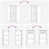 Kitchen Unit PORTO 8 pcs High Gloss White Engineered Wood - Close-Up Angle