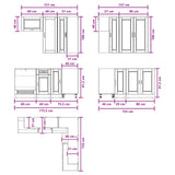 Kitchen Unit PORTO 8 pcs High Gloss White Engineered Wood - Extra Image