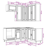 Kitchen Unit PORTO 8 pcs High Gloss White Engineered Wood - Extra Image