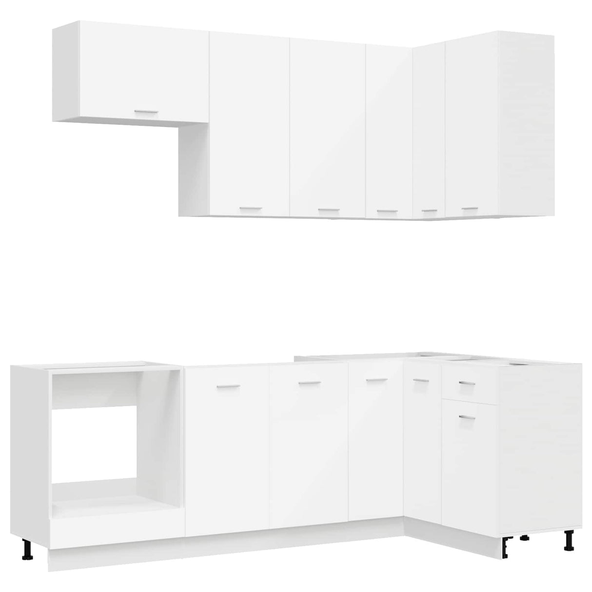 Kitchen Unit LYON 8 pcs White Engineered Wood