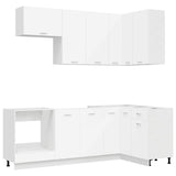 Kitchen Unit LYON 8 pcs White Engineered Wood