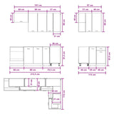 Kitchen Unit LYON 8 pcs White Engineered Wood