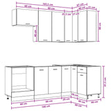 Kitchen Unit LYON 8 pcs White Engineered Wood - Extra Image