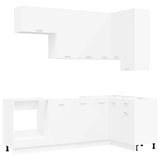 Kitchen Unit LYON 8 pcs White Engineered Wood - Front View
