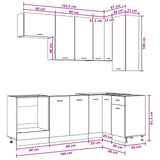 Kitchen Unit LYON 8 pcs White Engineered Wood - Extra Image