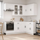 Kitchen Unit KALMAR 8 pcs White Engineered Wood