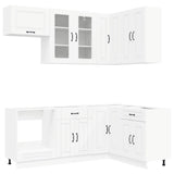 Kitchen Unit KALMAR 8 pcs White Engineered Wood - Front View
