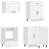 Kitchen Unit KALMAR 8 pcs White Engineered Wood - Top-Down View