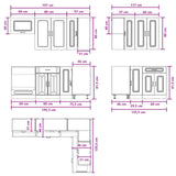 Kitchen Unit KALMAR 8 pcs White Engineered Wood
