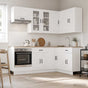 Kitchen Unit KALMAR 8 pcs High Gloss White Engineered Wood