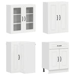 Kitchen Unit KALMAR 8 pcs High Gloss White Engineered Wood