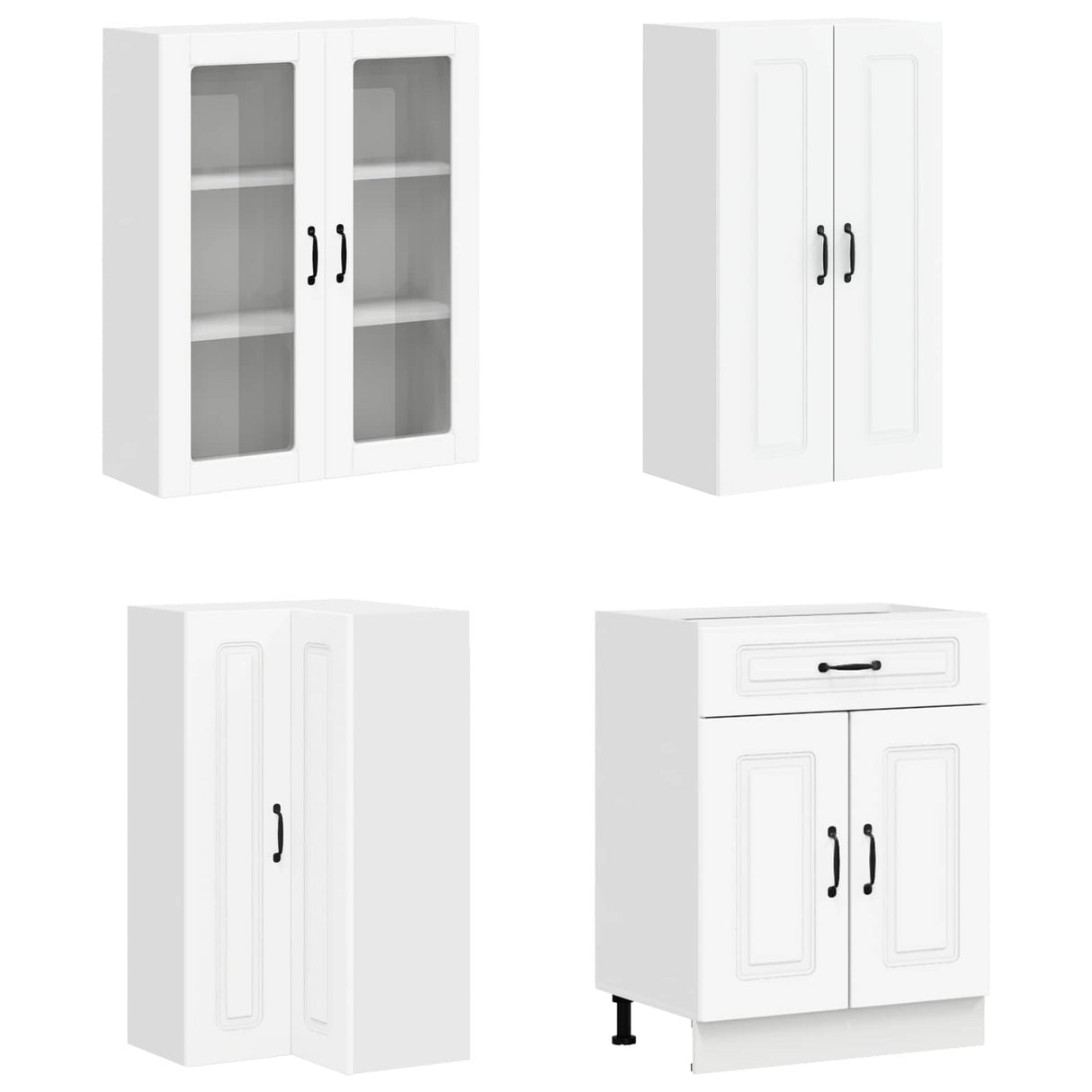 Kitchen Unit KALMAR 8 pcs White Engineered Wood