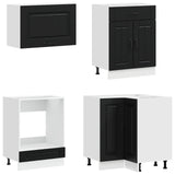 Kitchen Unit KALMAR 8 pcs Black Engineered Wood - Top-Down View