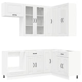 Kitchen Unit KALMAR 8 pcs High Gloss White Engineered Wood