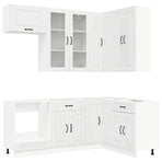 Kitchen Unit KALMAR 8 pcs High Gloss White Engineered Wood