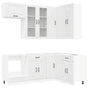 Kitchen Unit KALMAR 8 pcs High Gloss White Engineered Wood