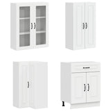 Kitchen Unit KALMAR 8 pcs High Gloss White Engineered Wood