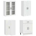 Kitchen Unit KALMAR 8 pcs High Gloss White Engineered Wood