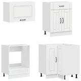 Kitchen Unit KALMAR 8 pcs High Gloss White Engineered Wood - Side View