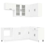 Kitchen Unit LUCCA 8 pcs White Engineered Wood