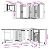 Kitchen Unit LUCCA 8 pcs High Gloss White Engineered Wood