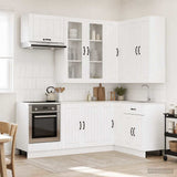 Kitchen Unit LUCCA 8 pcs White Engineered Wood