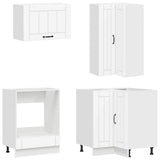 Kitchen Unit LUCCA 8 pcs White Engineered Wood - Top-Down View