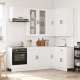 Kitchen Unit LUCCA 8 pcs High Gloss White Engineered Wood
