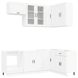 Kitchen Unit PORTO 8 pcs White Engineered Wood - Front View