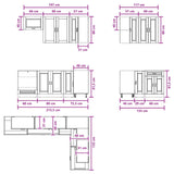 Kitchen Unit PORTO 8 pcs White Engineered Wood